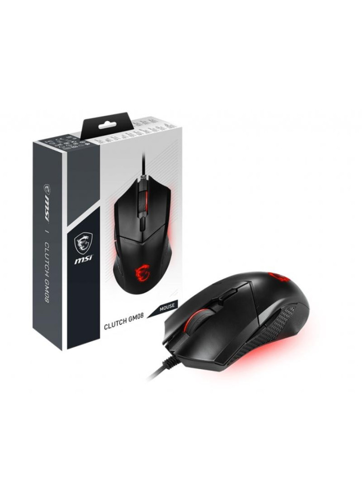 Souris MSI Clutch GM08 souris Jouer Ambidextre USB Type-A Optique 4200 DPI